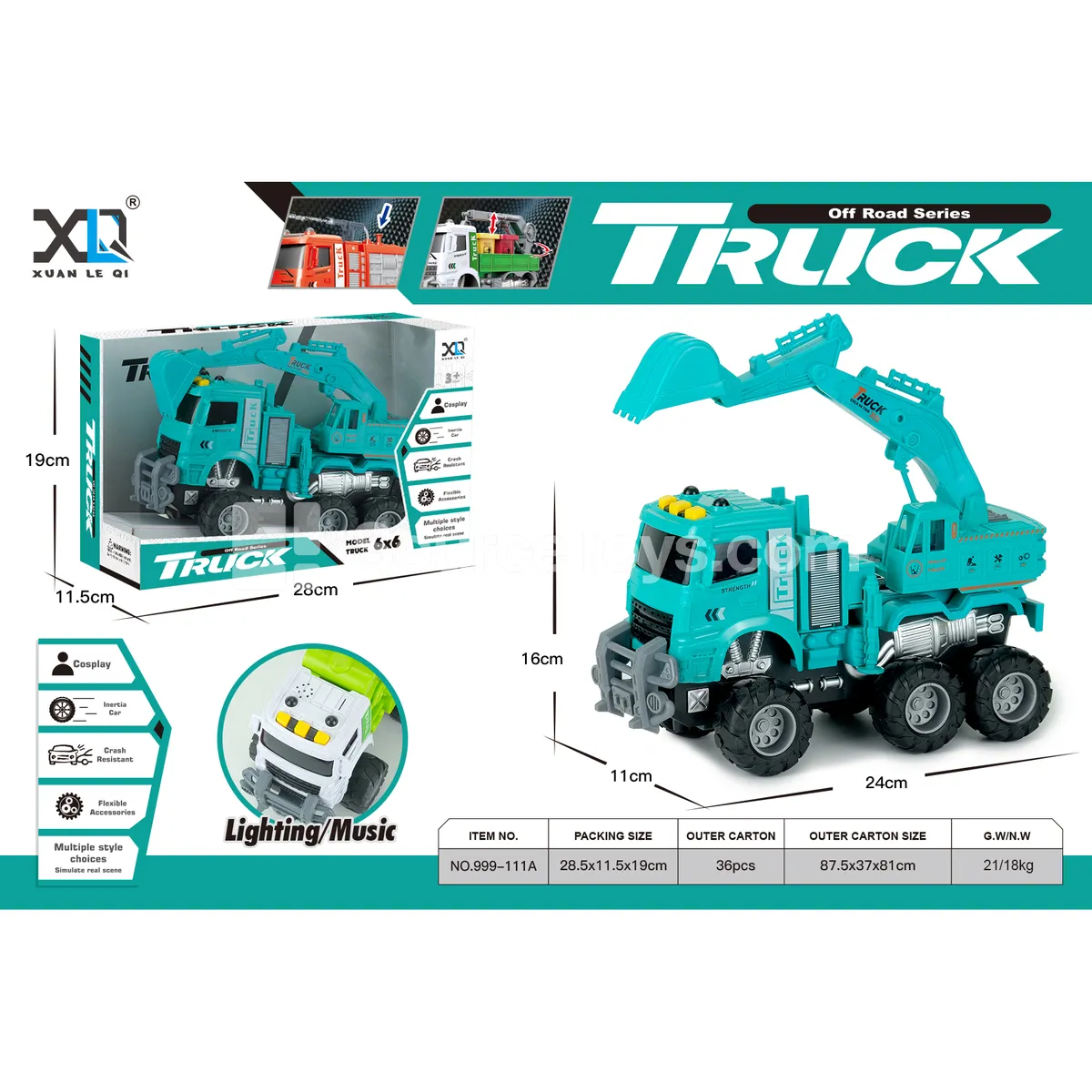 Construction Excavator Toy (with Lights and Sound) Construction Excavator Toy (with Lights and Sound)