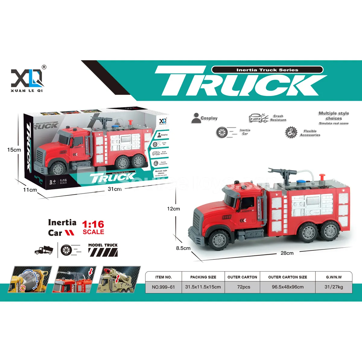 Fire Truck with Water Spray Function