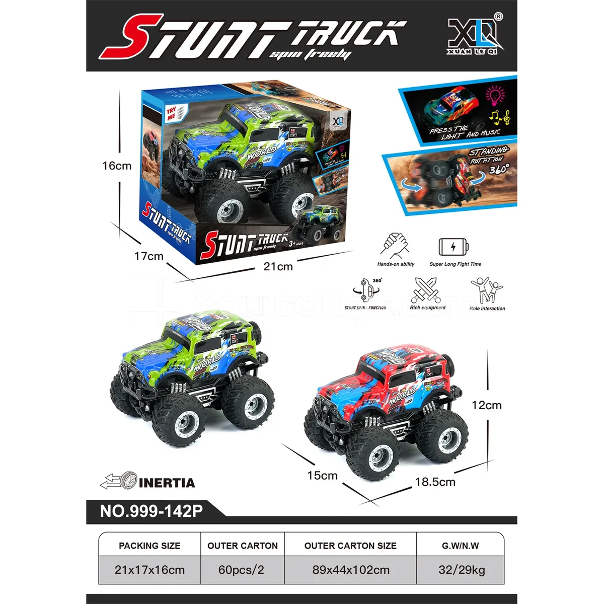 Inertia PVC Light & Sound Stunt Car Inertia PVC Light & Sound Stunt Car