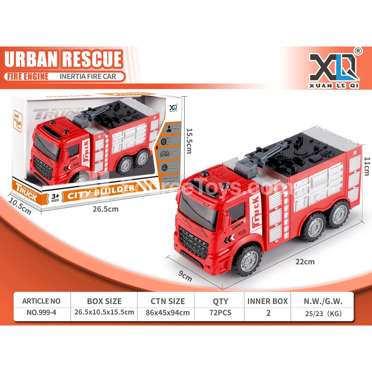 European-style fire rescue vehicle European-style fire rescue vehicle