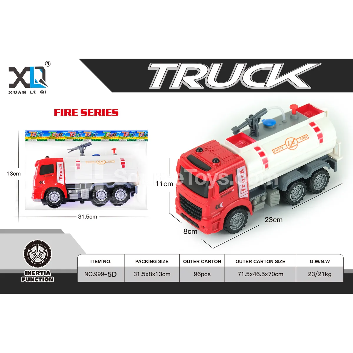 Fire Truck with Water Spray Function (White Tanker) Fire Truck with Water Spray Function (White Tanker)