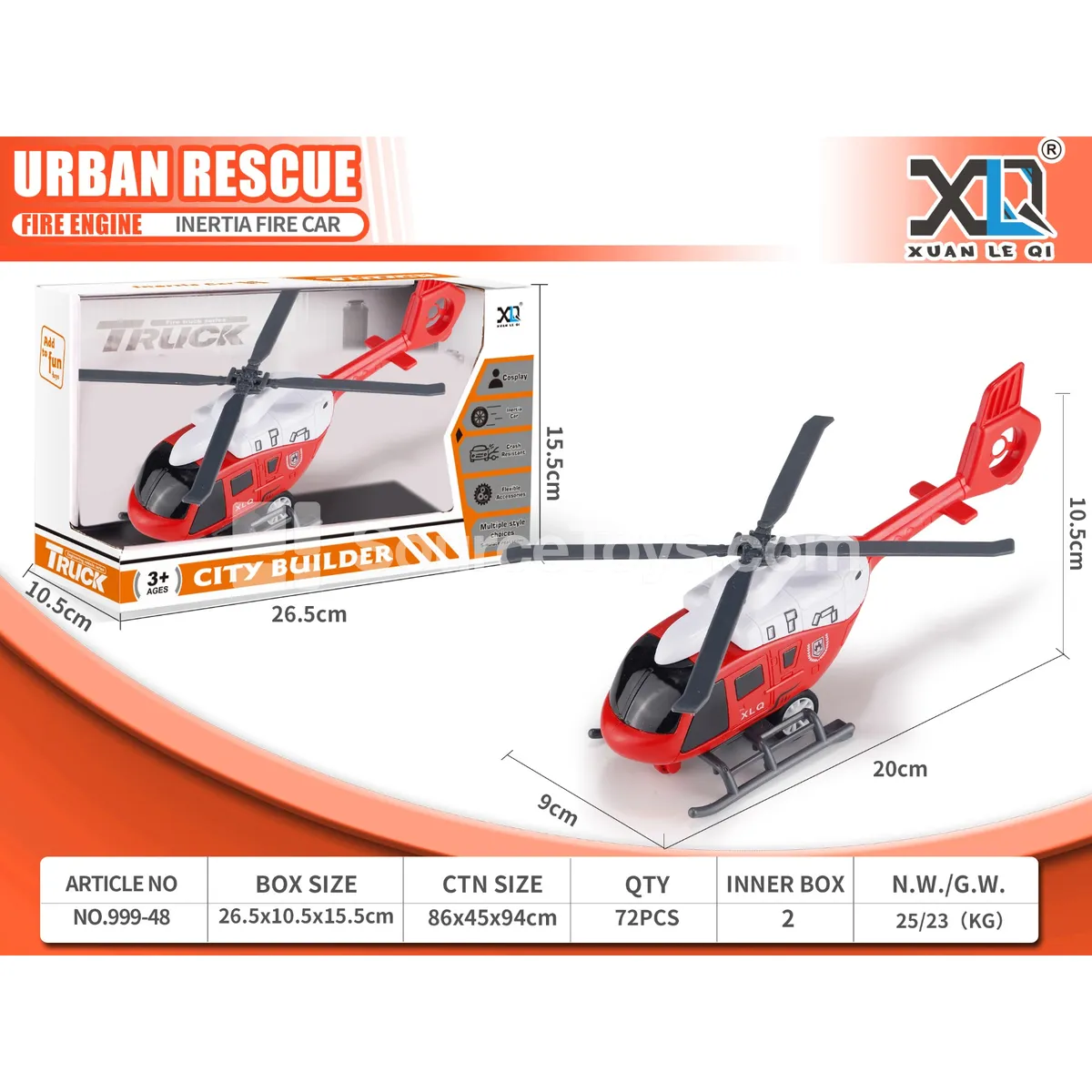 Fire Rescue Helicopter (rotatable rotor blades) Fire Rescue Helicopter (rotatable rotor blades)