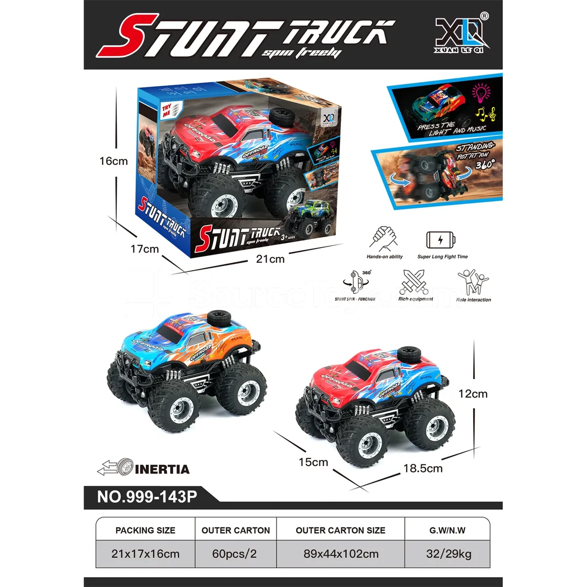 Inertia PVC Light & Sound Stunt Car Inertia PVC Light & Sound Stunt Car