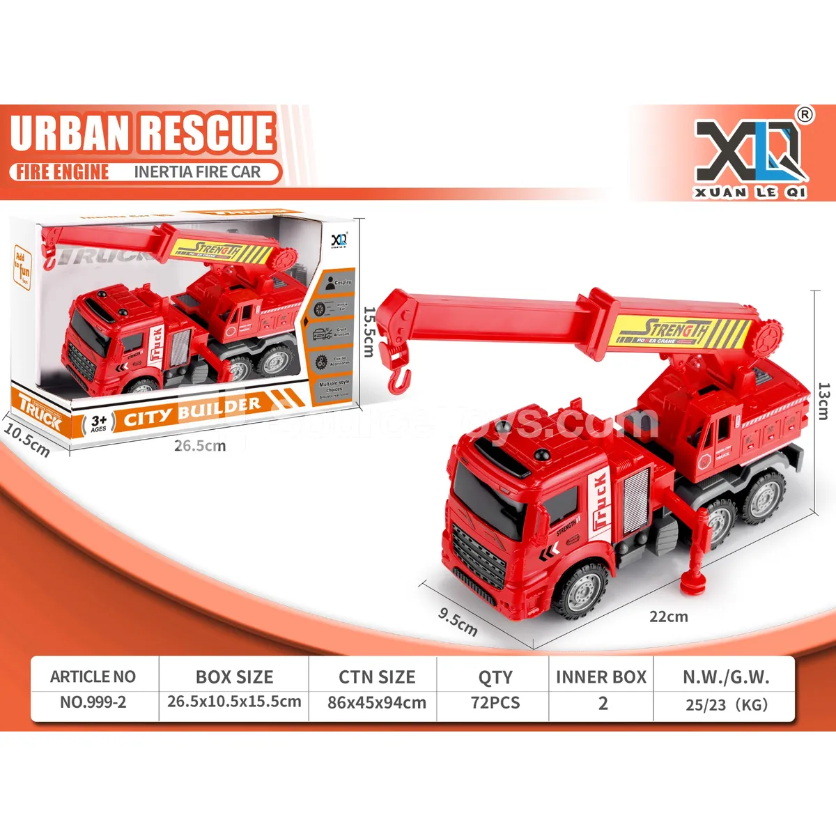 Fire Truck Toy with Crane Fire Truck Toy with Crane