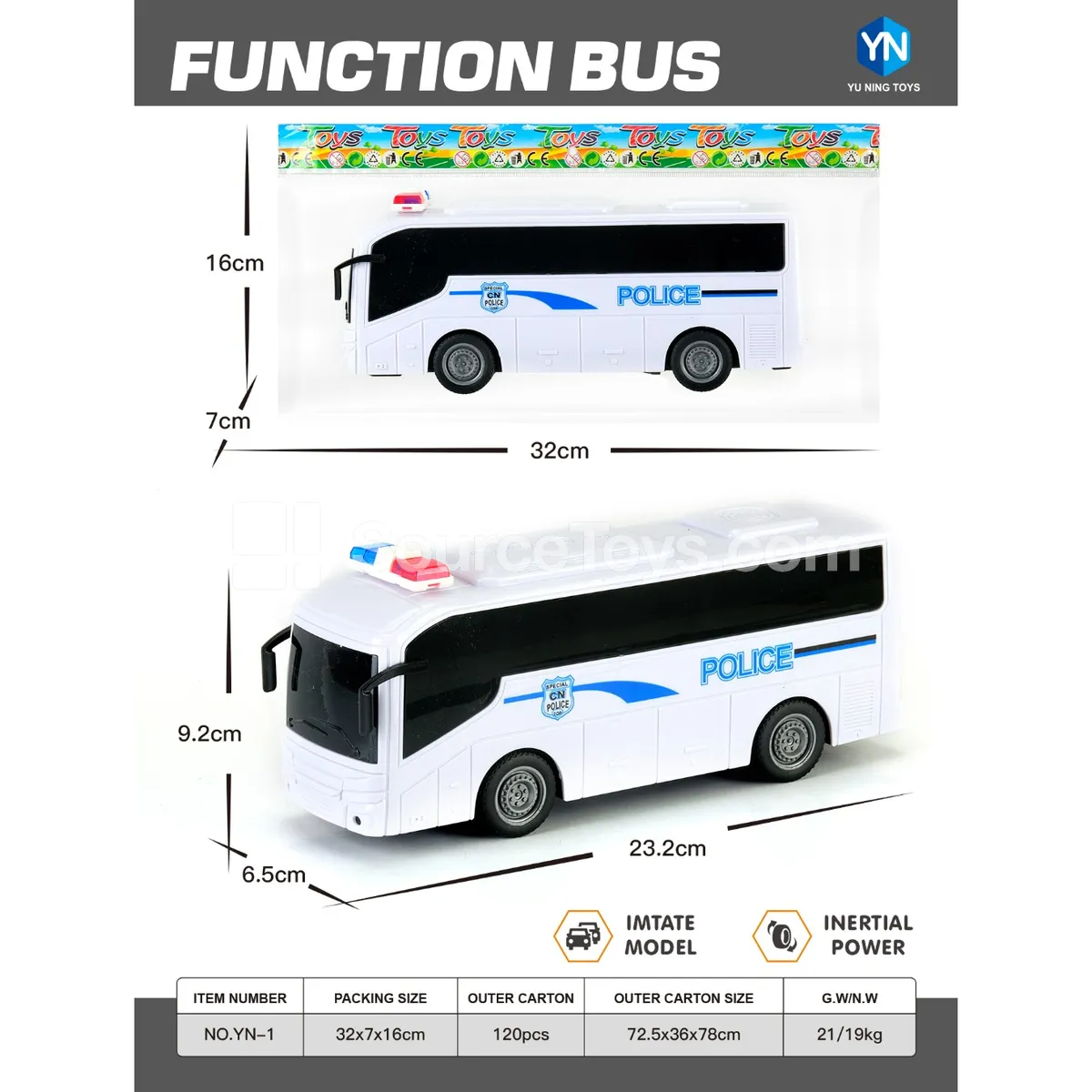Police Bus Toy Police Bus Toy