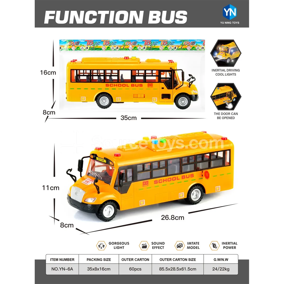 Yellow School Bus with Sound and Light Yellow School Bus with Sound and Light