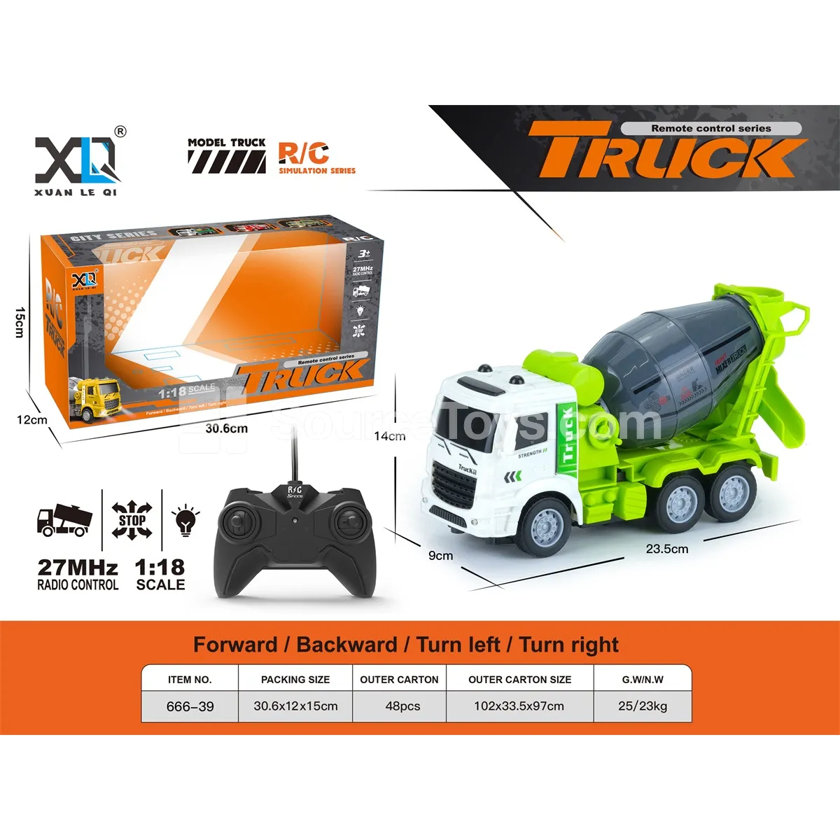 Engineering Green Mixer Truck