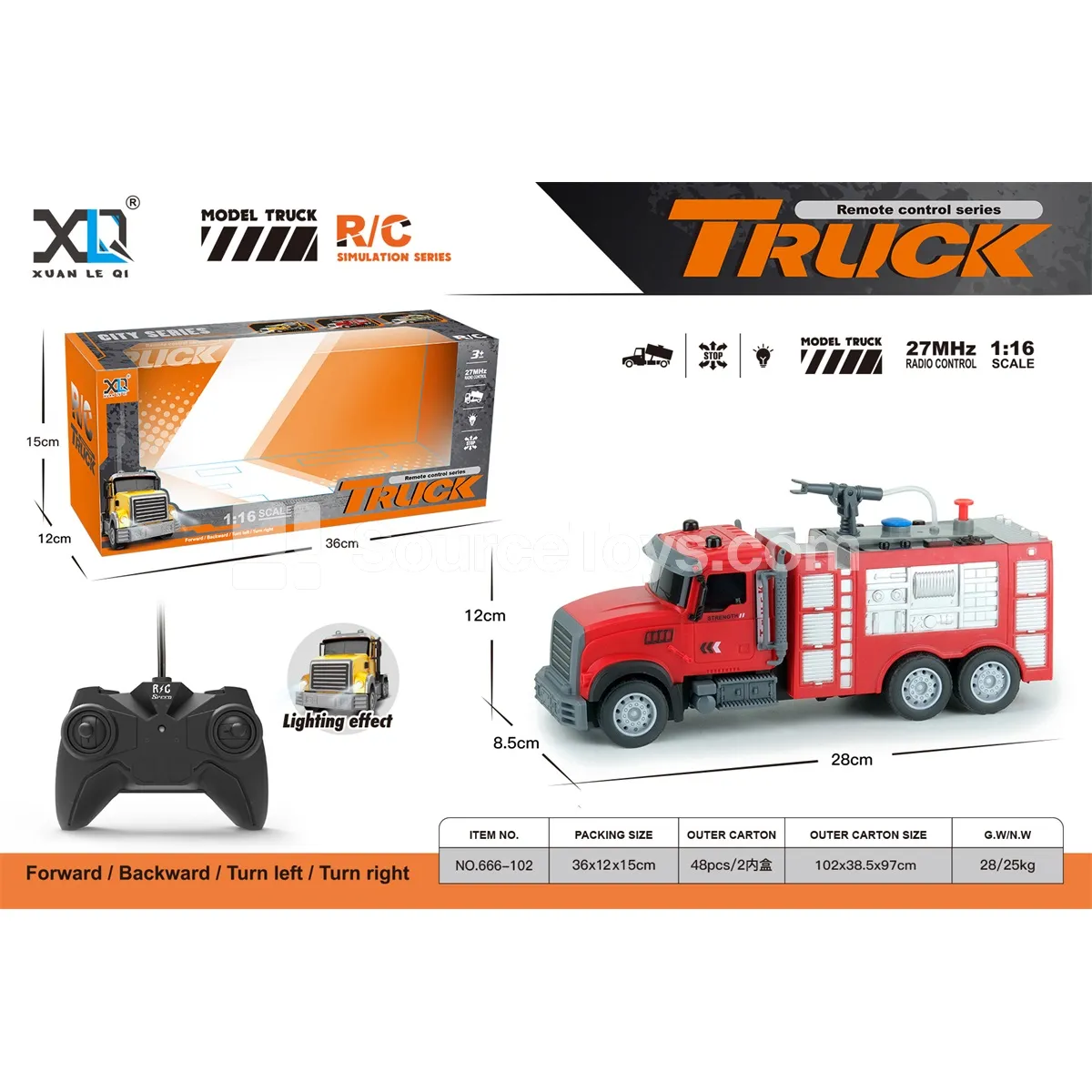 Remote Control Fire Truck with Water Spray