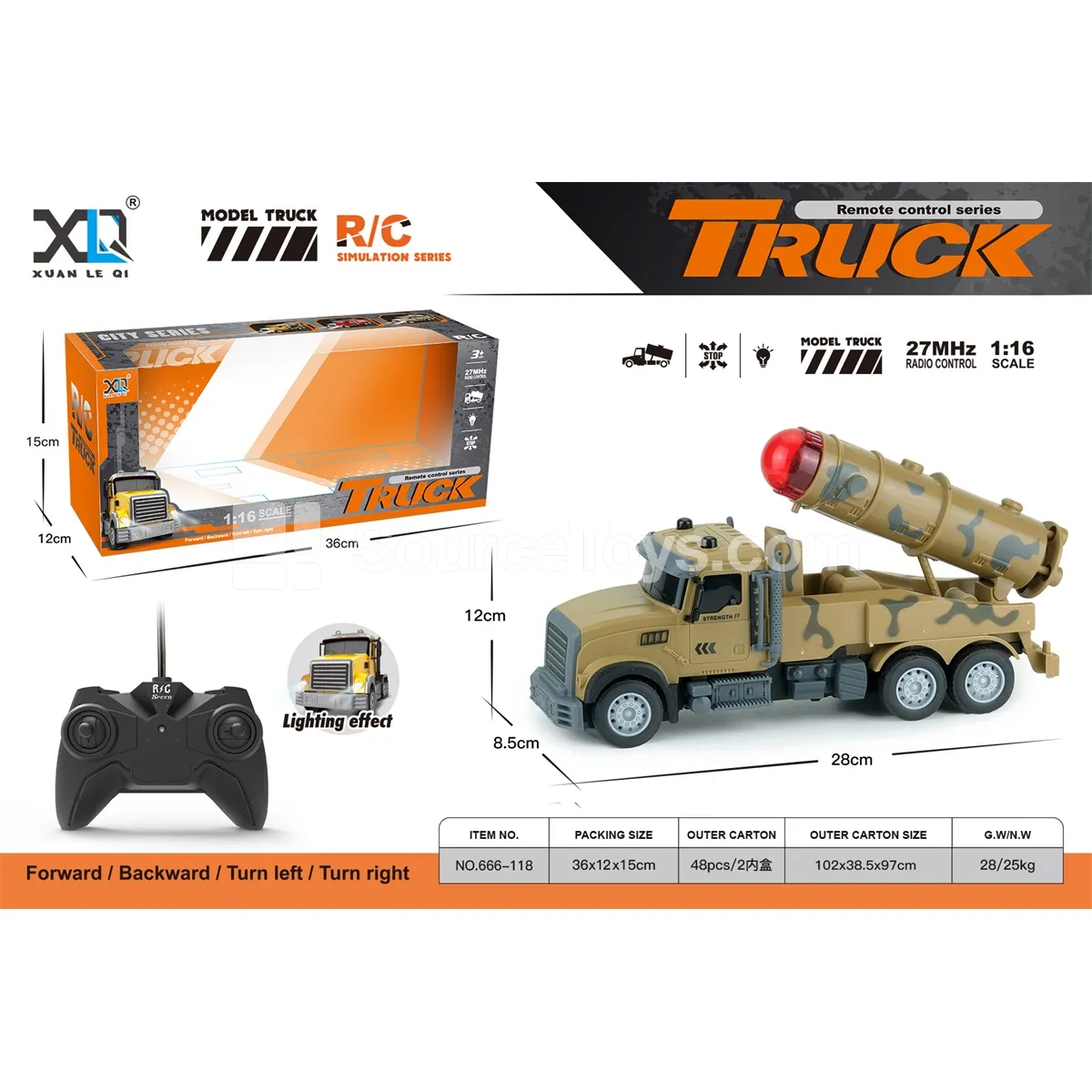 Remote Control Military Missile Vehicle