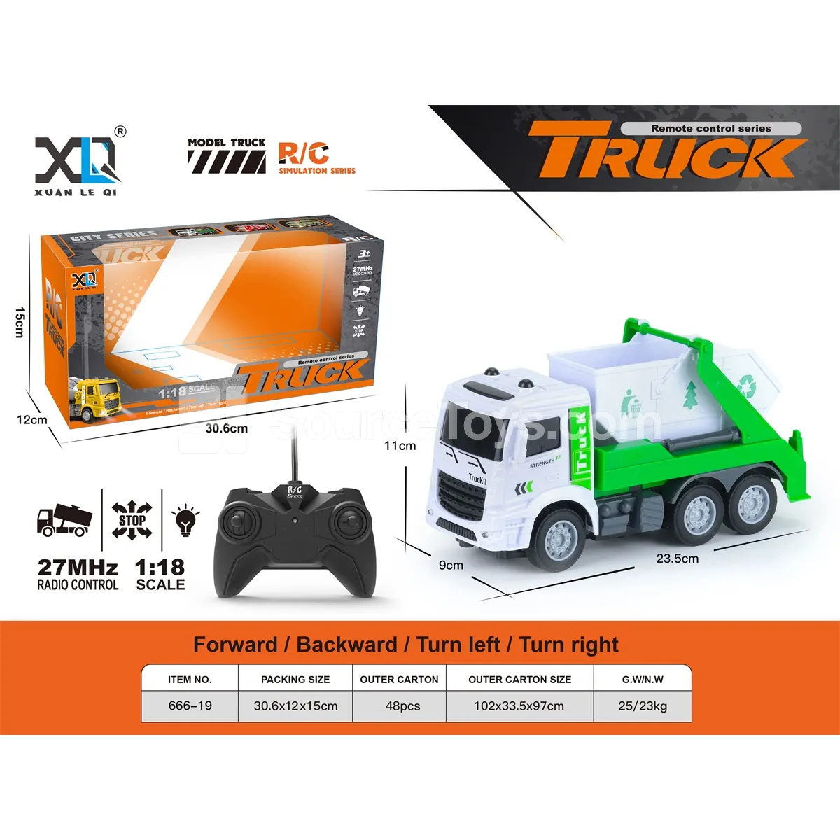 Remote Control Sanitation Swing Arm Truck