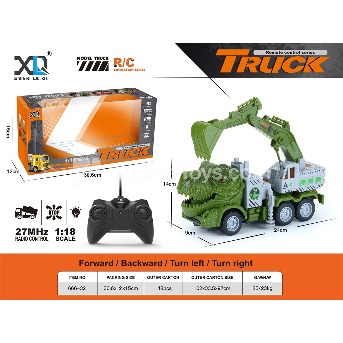 Dinosaur Excavator Remote Control Vehicle
