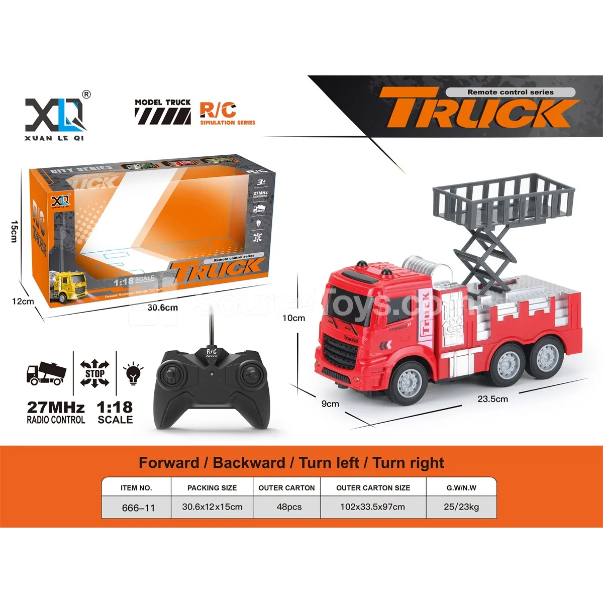 Remote Control Fire Truck with Ladder