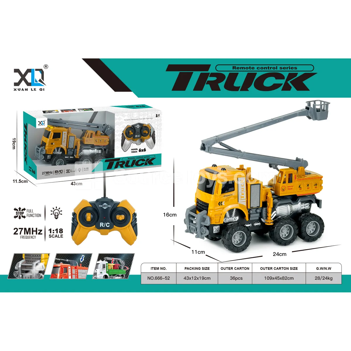 Off-road Big Wheel Engineering Rescue Vehicle, Battery Included Version