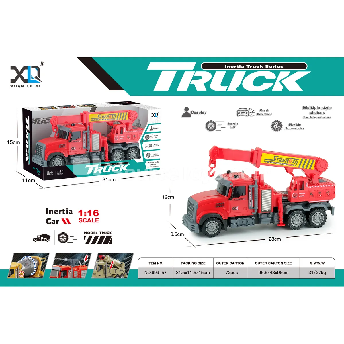 Inertia Fire Truck with Crane Inertia Fire Truck with Crane