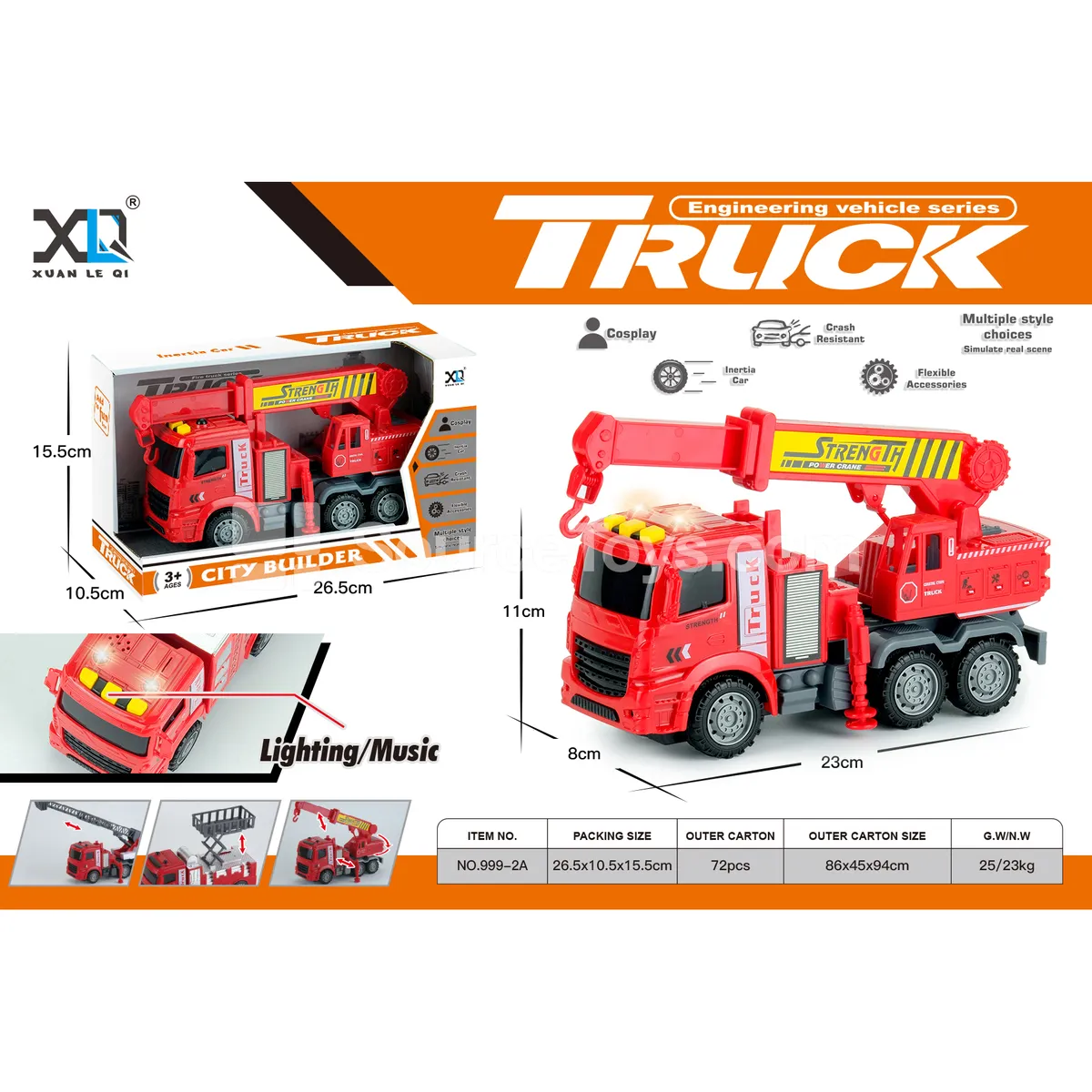 Fire Truck Toy with Lights and Sound Fire Truck Toy with Lights and Sound