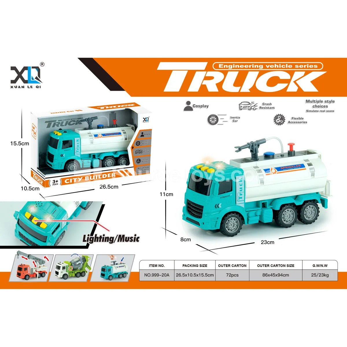 Construction Water Sprinkler Truck with Sound and Light Construction Water Sprinkler Truck with Sound and Light