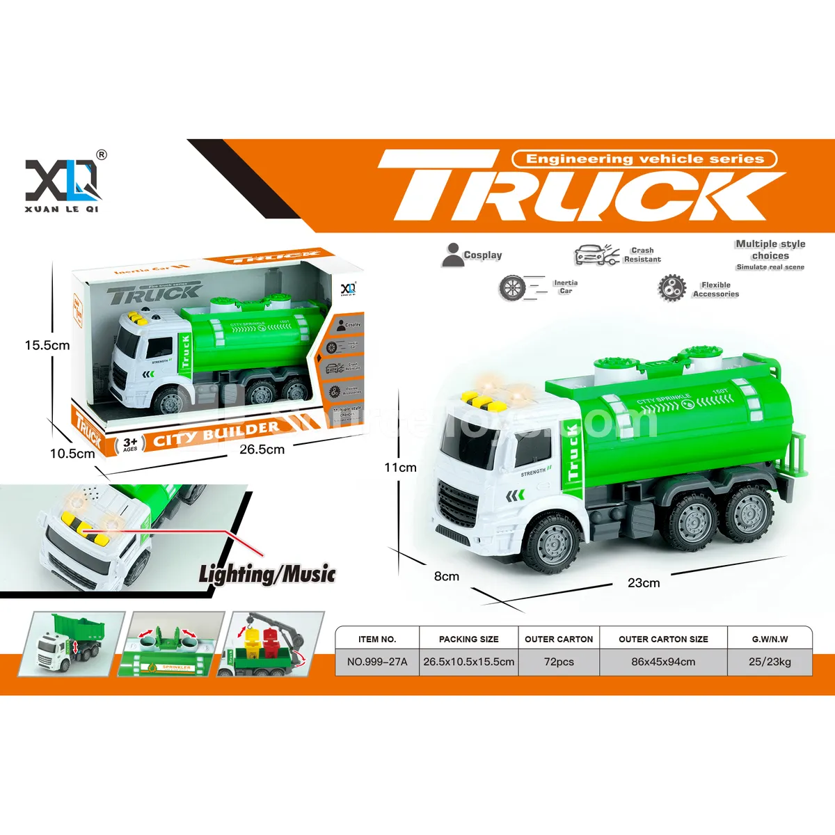 Sanitation Water Sprinkler Truck (with sound and light) Sanitation Water Sprinkler Truck (with sound and light)