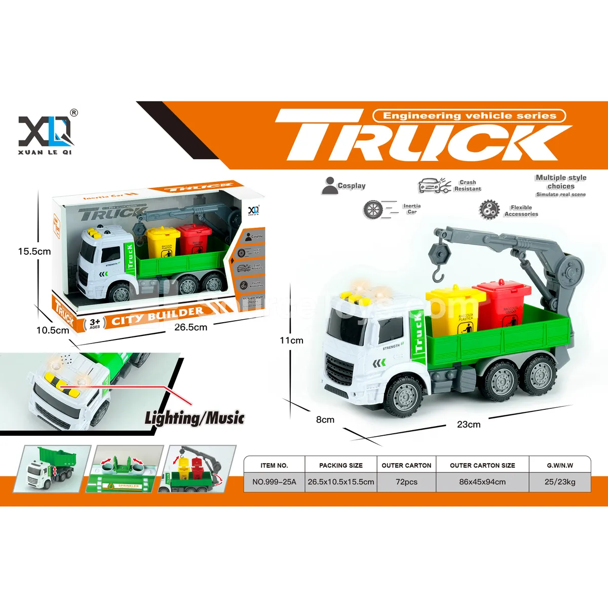 Garbage Truck Toy with Sound and Light Garbage Truck Toy with Sound and Light