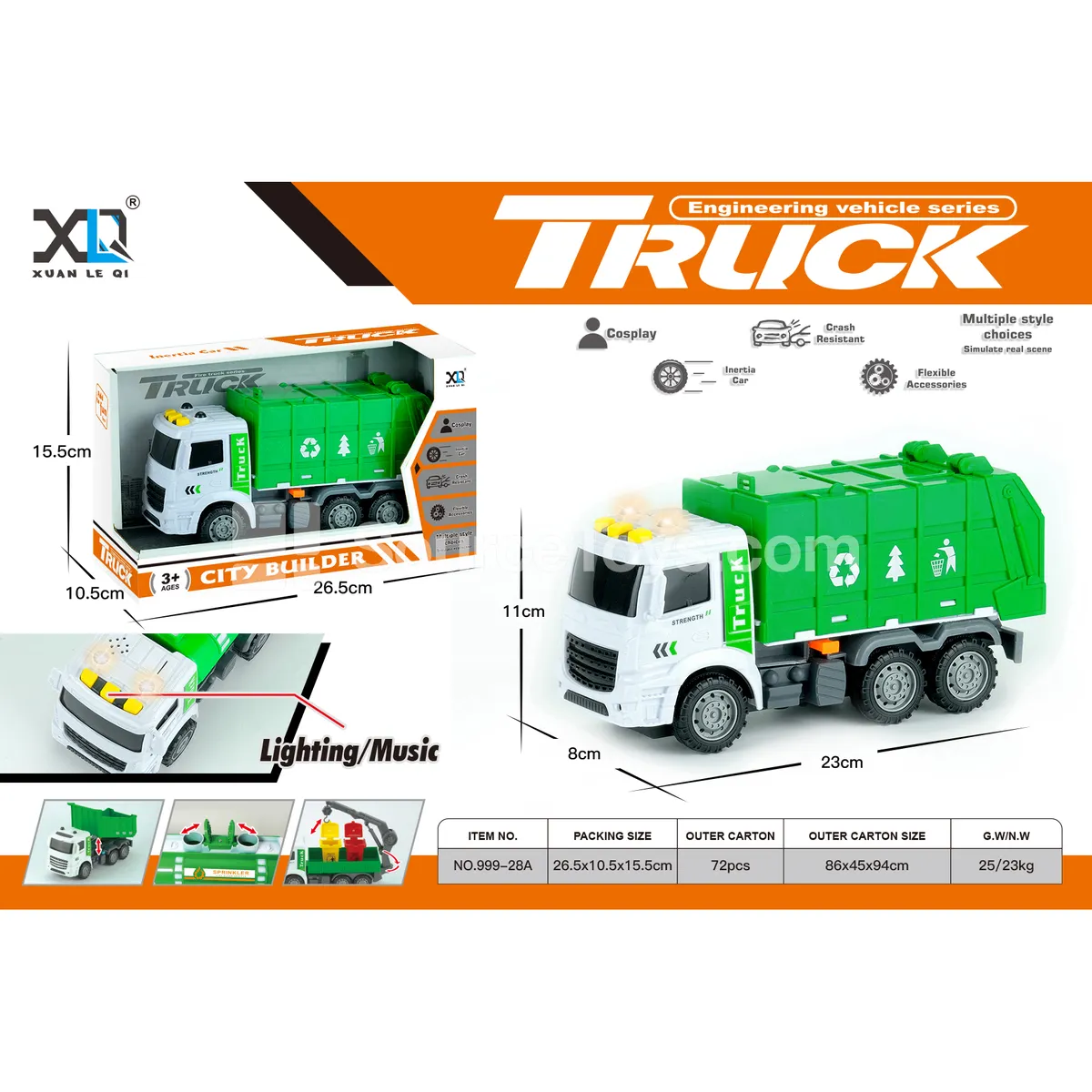 Sanitation Collection Truck with Sound and Light Sanitation Collection Truck with Sound and Light