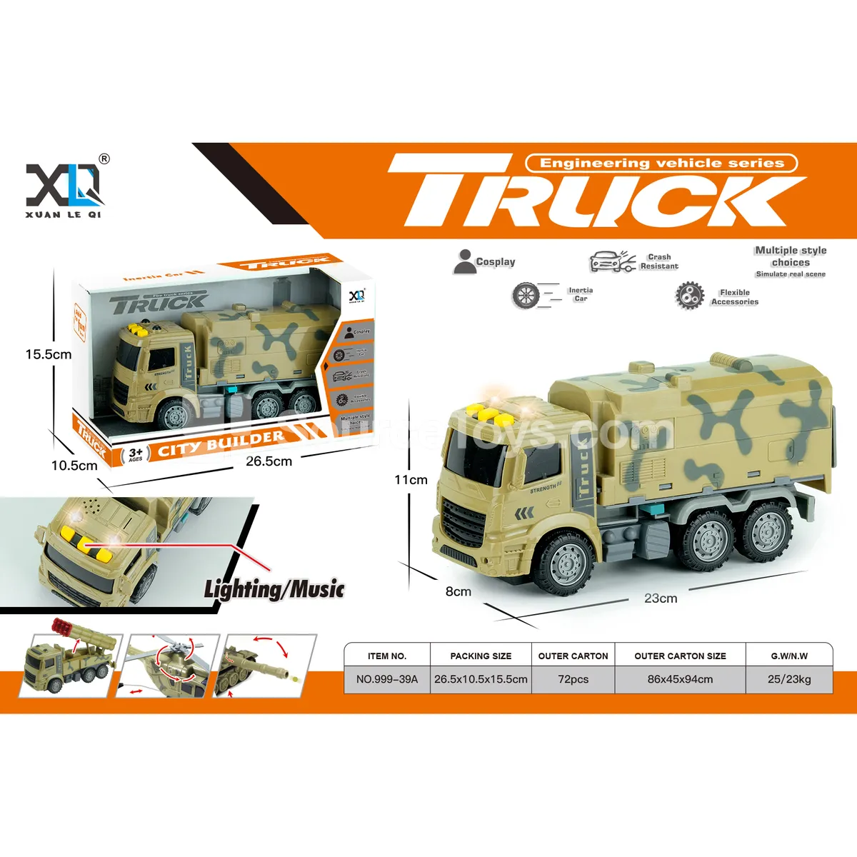 Military Transport Truck with Sound and Light Military Transport Truck with Sound and Light