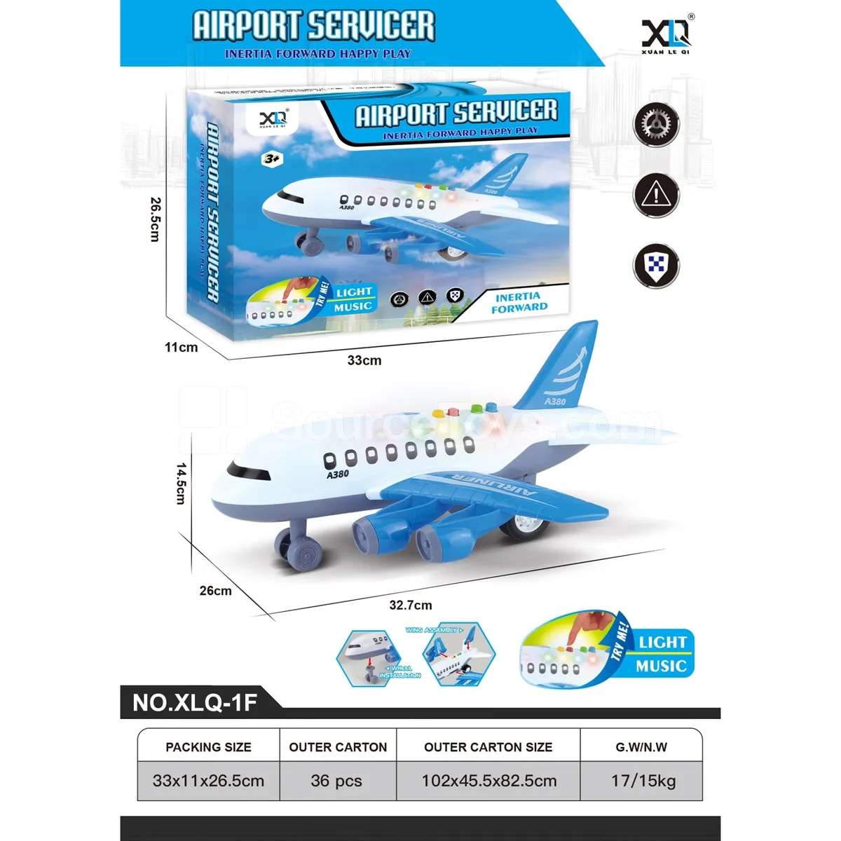 Light and Sound Airliner Toy
