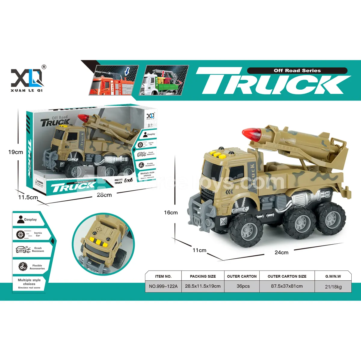 Military Rocket Vehicle with Sound and Light