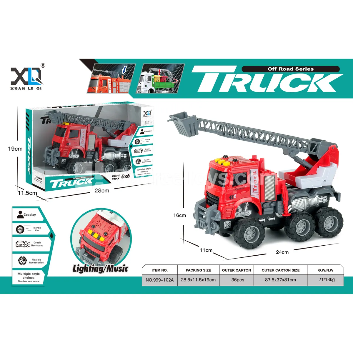 Fire Ladder Truck with Sound and Light Fire Ladder Truck with Sound and Light