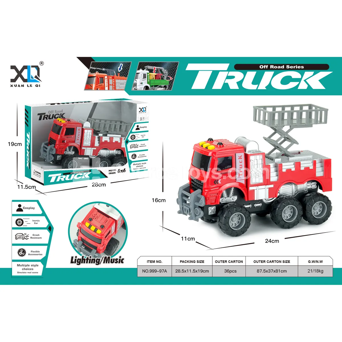 Fire Truck with Ladder (Sound and Light) Fire Truck with Ladder (Sound and Light)