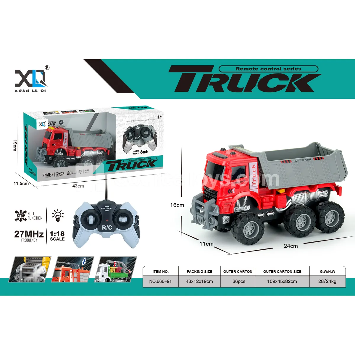 Off-Road Big Wheel Dump Truck (Battery Included Version) Off-Road Big Wheel Dump Truck (Battery Included Version)