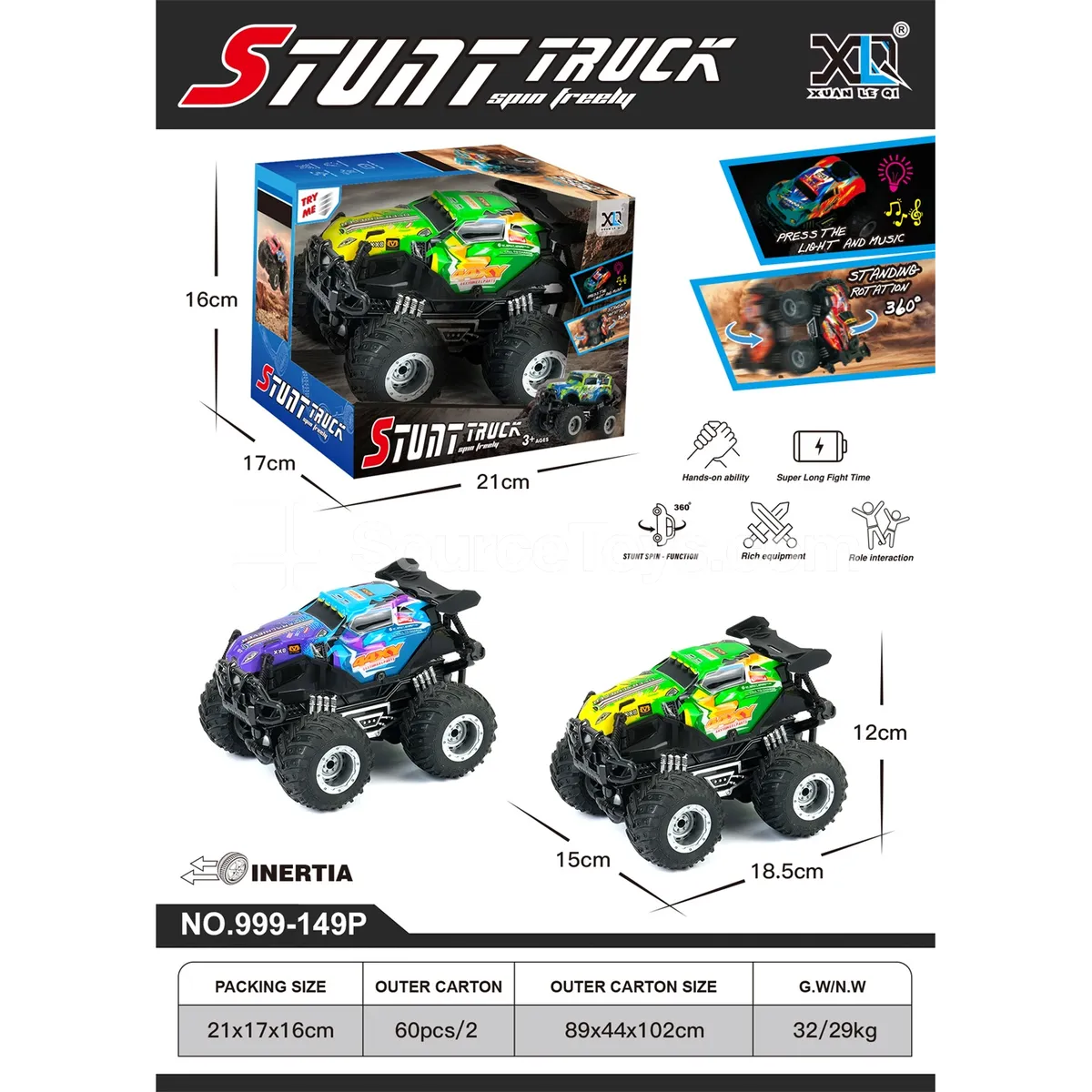 Friction PVC Light & Sound Stunt Car Friction PVC Light & Sound Stunt Car