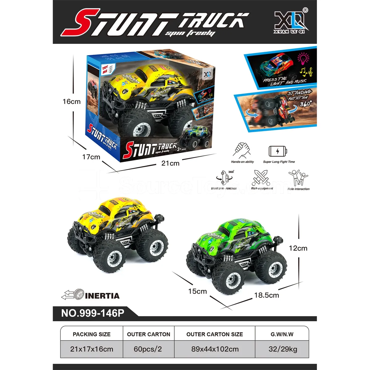 Friction PVC Light & Sound Stunt Car Friction PVC Light & Sound Stunt Car