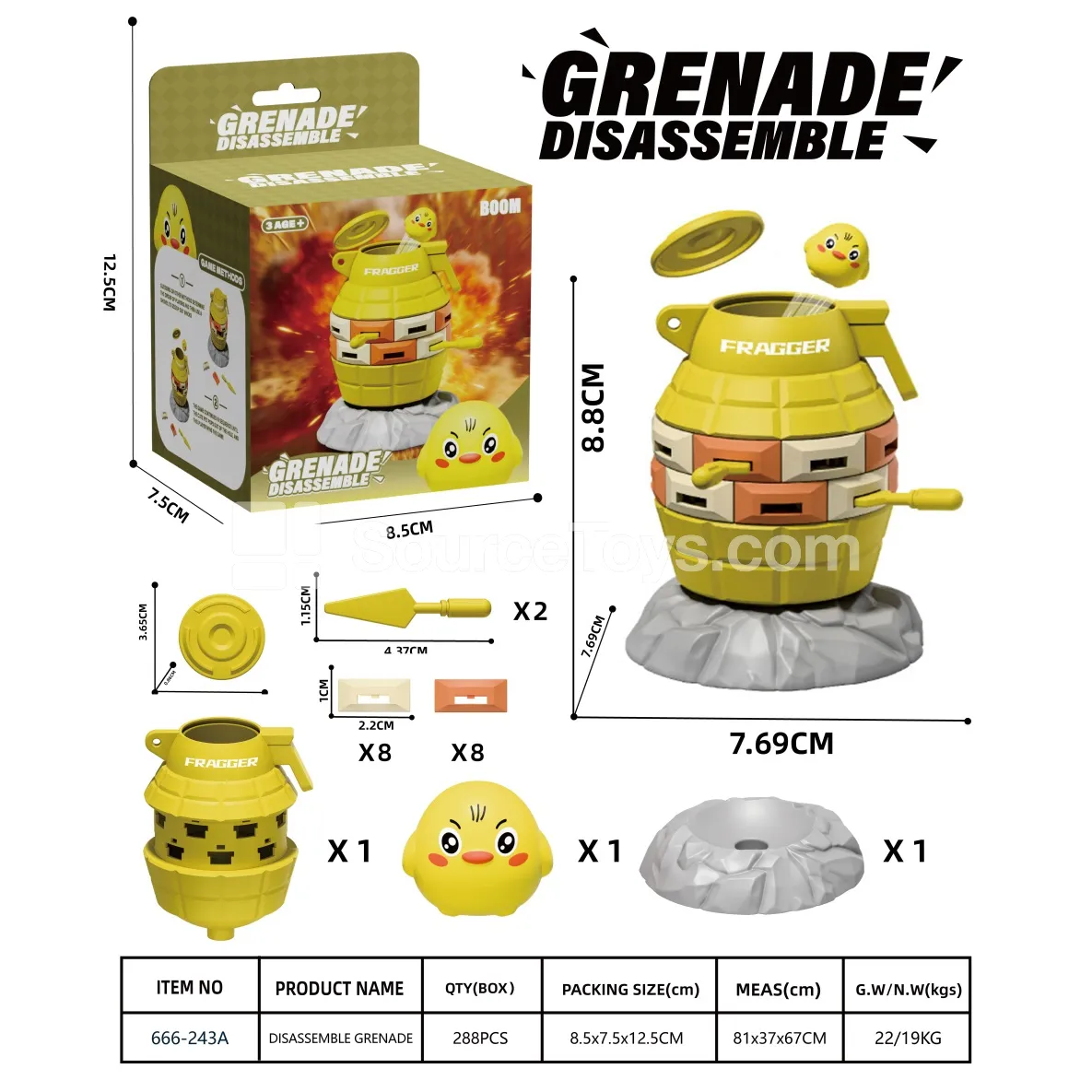 Tabletop Game Grenade Disassembly Toy Tabletop Game Grenade Disassembly Toy