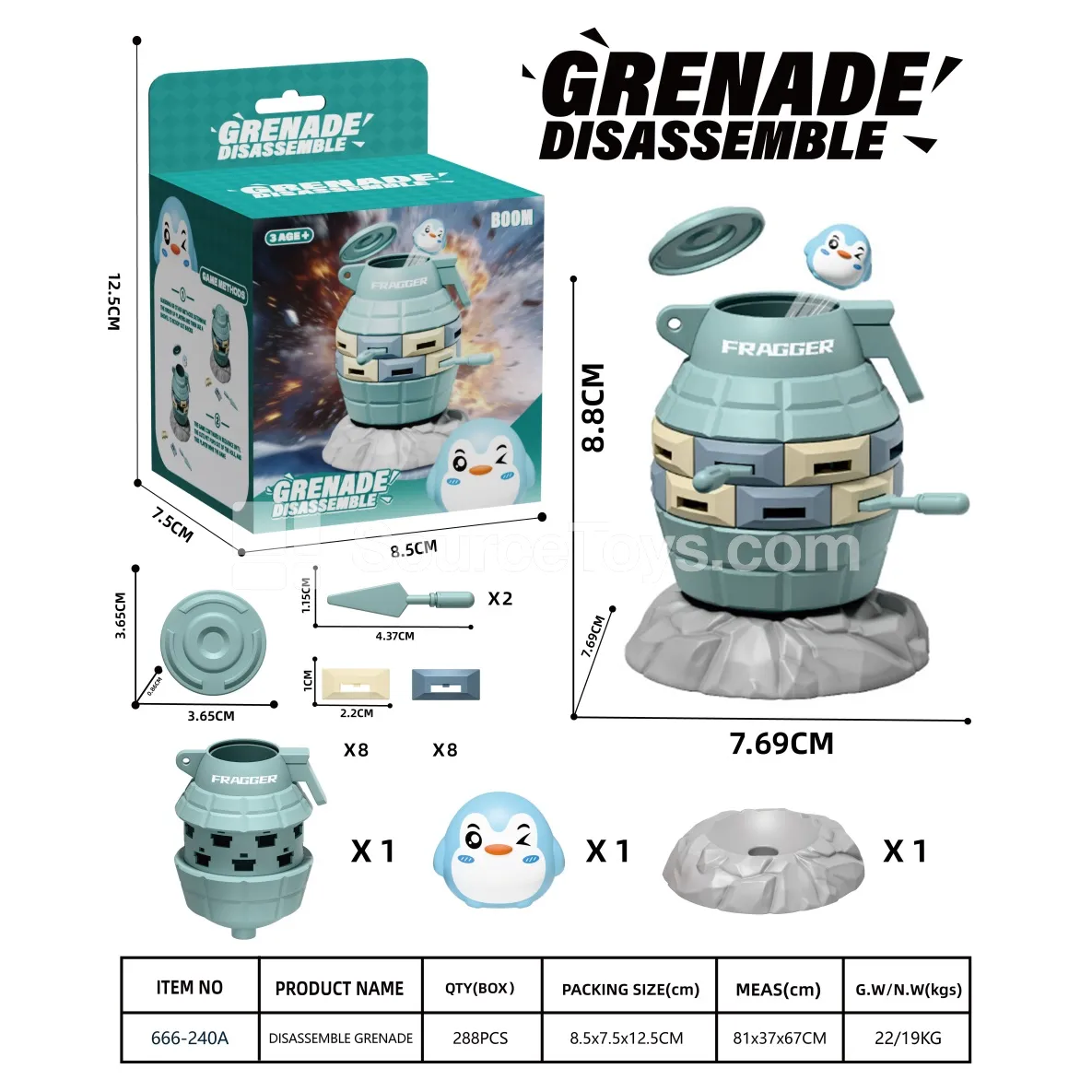 Tabletop Game Grenade Disassembly Toy Tabletop Game Grenade Disassembly Toy