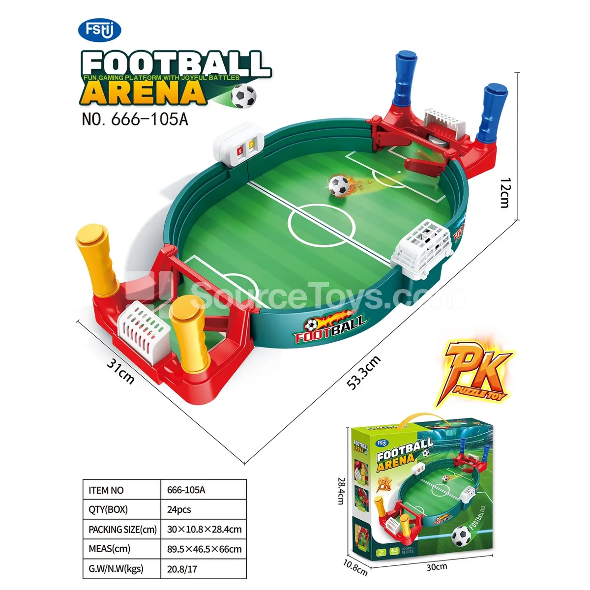 Tabletop Game Round Football Field