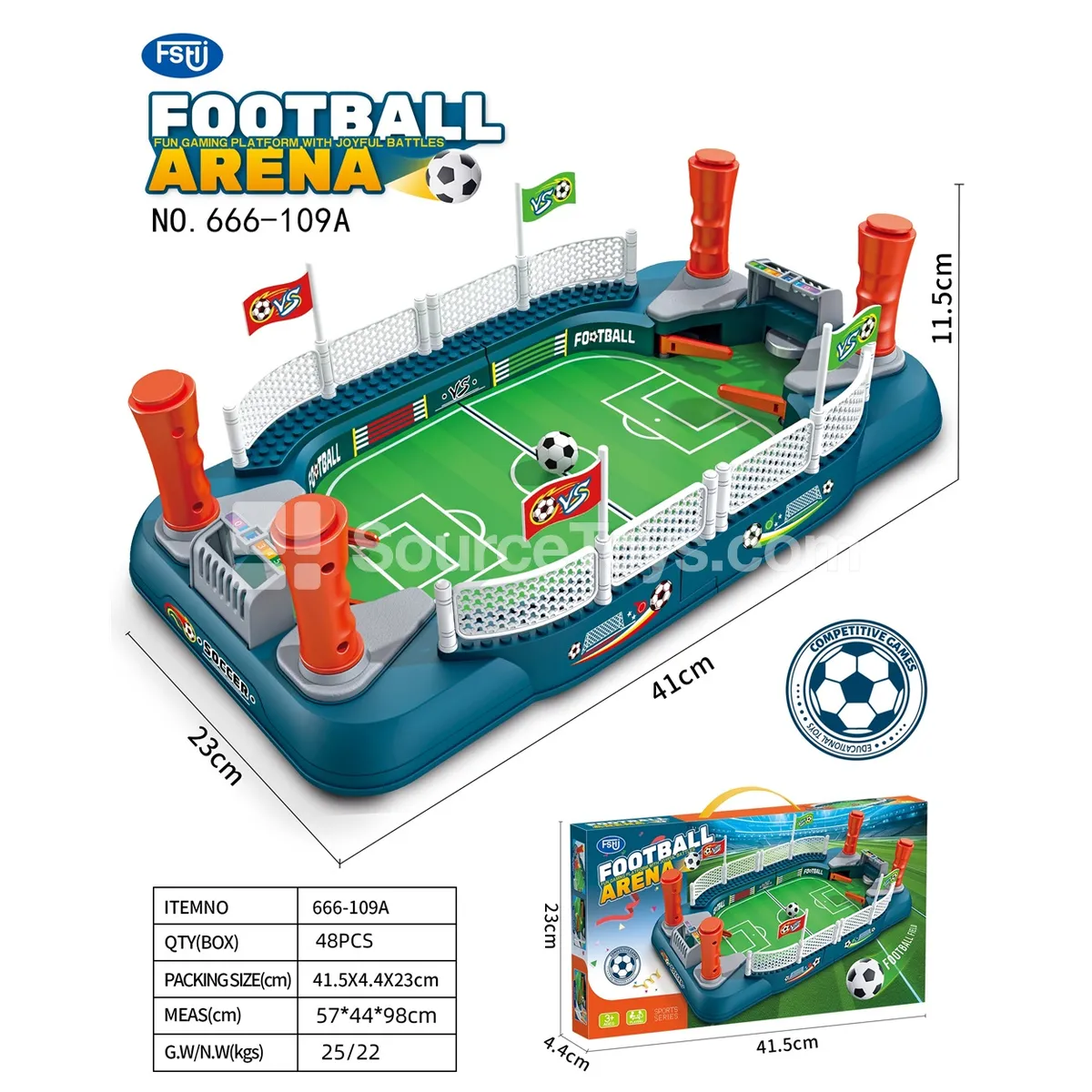 Tabletop Game Medium Football Field with Fence