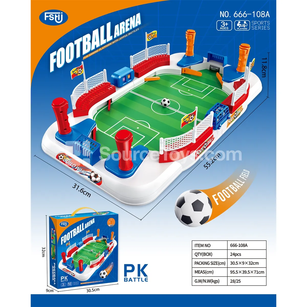 Tabletop Football Field with Fence