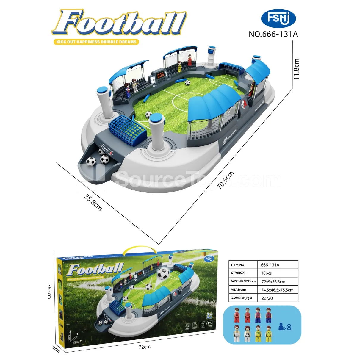 Tabletop Electronic Scoring Soccer Field Game