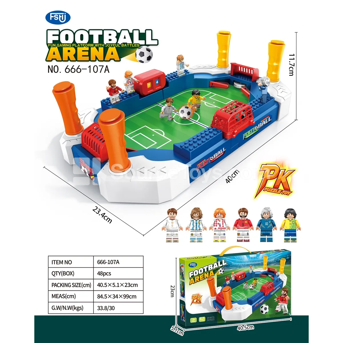 Tabletop Game Medium Football Field with Figures