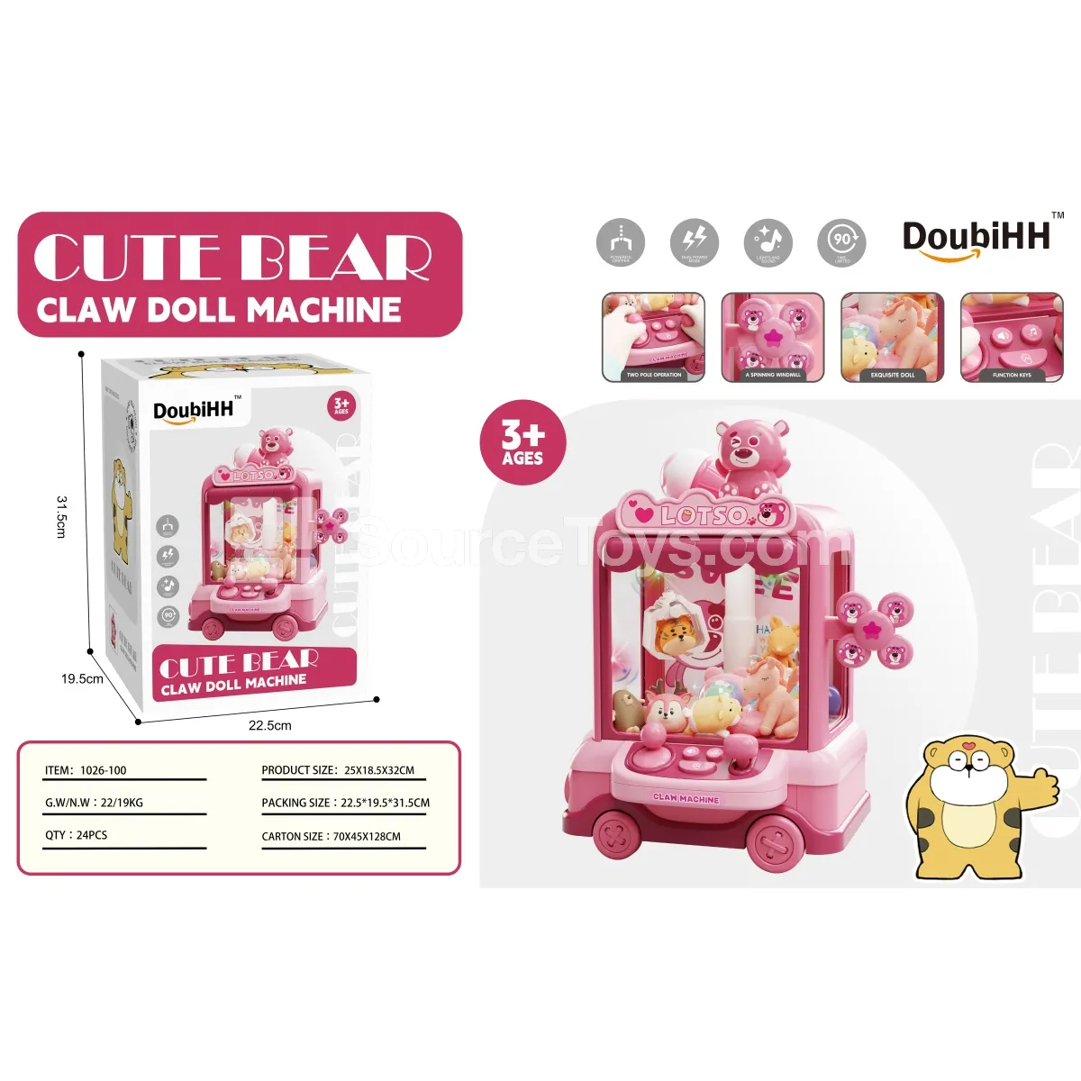 Mini Claw Machine with Dolls Mini Claw Machine with Dolls