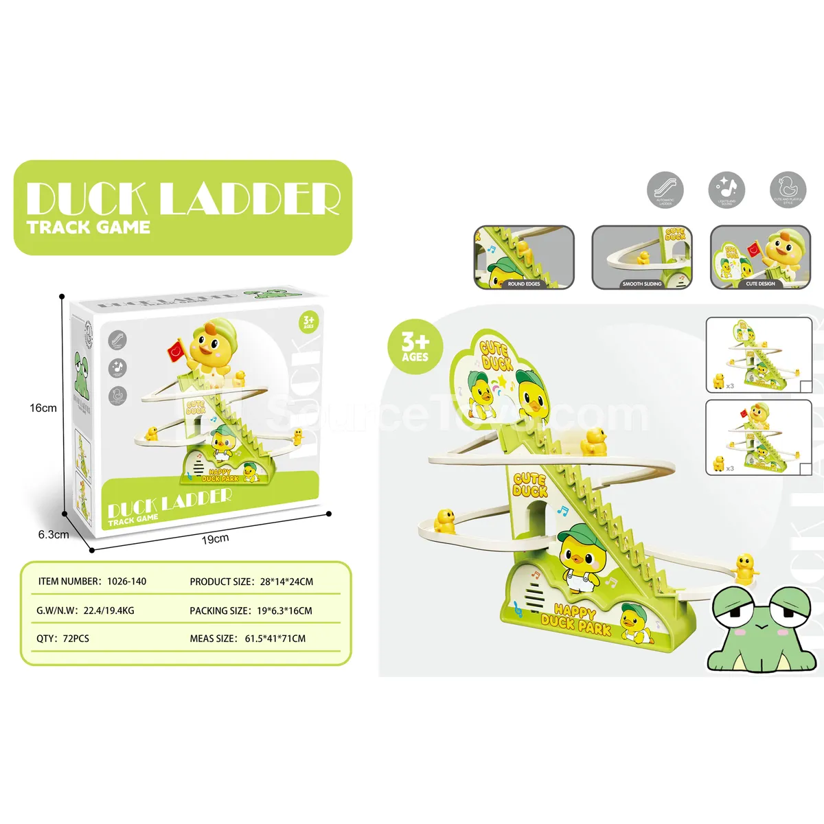 Duck Dual-Track Stair-Climbing Toy (Plastic Board)