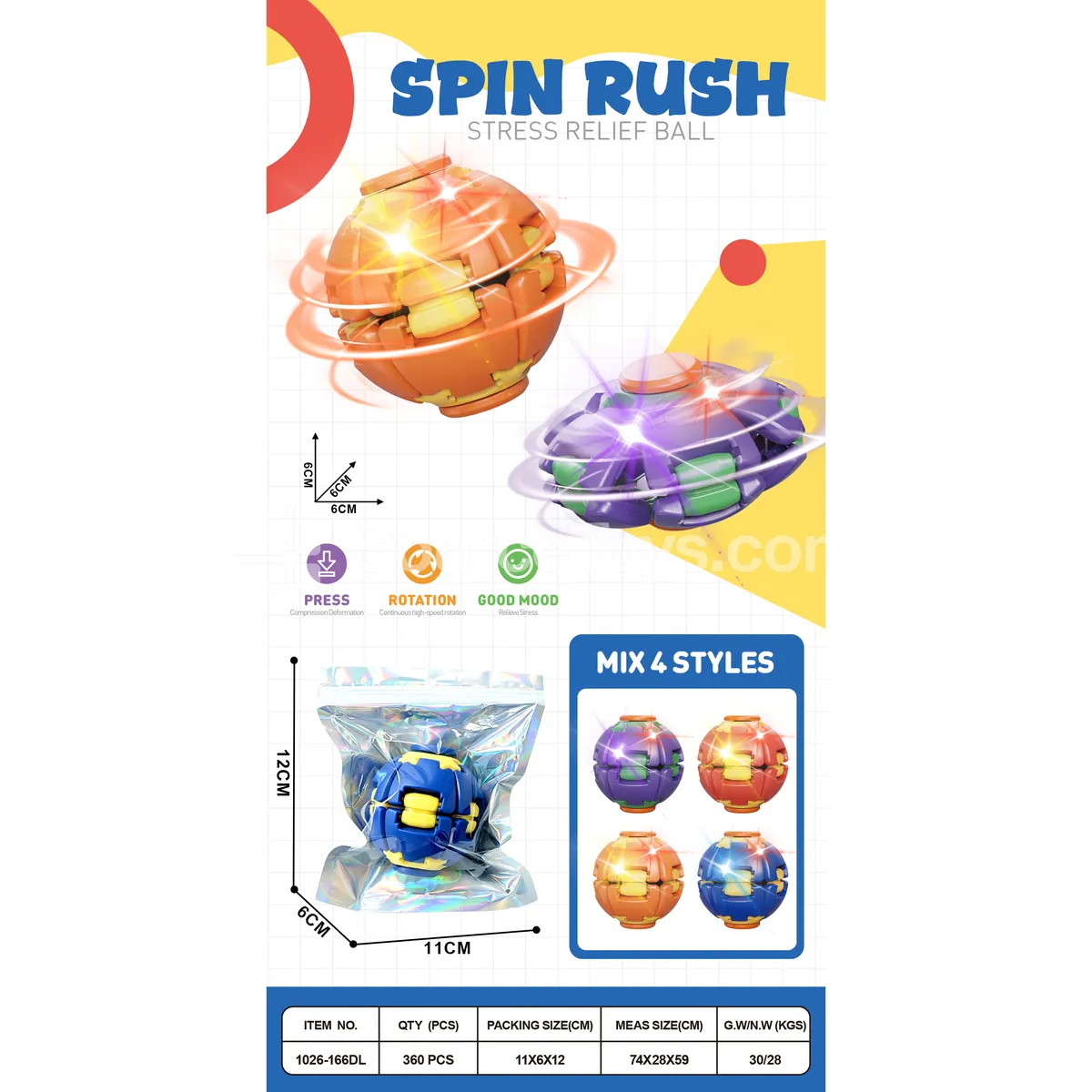 Press Spinning Top Ball