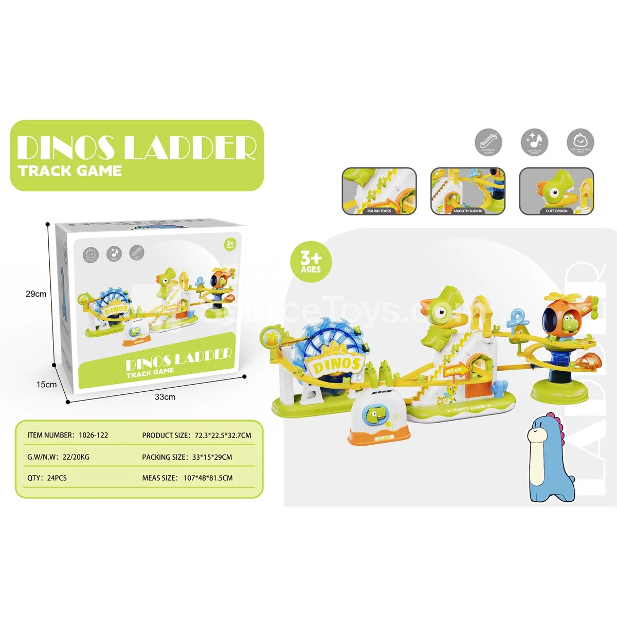 Large Dinosaur Stair-Climbing Toy