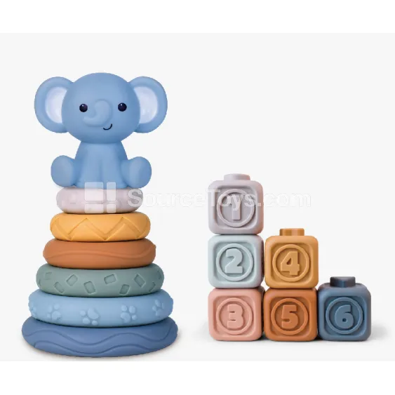 Elephant Stacking Toy with 6 Building Blocks (Russian Version) Elephant Stacking Toy with 6 Building Blocks (Russian Version)