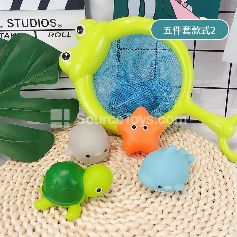 Frog Net Scoop + Light-Up Vinyl Figures (4 pcs)