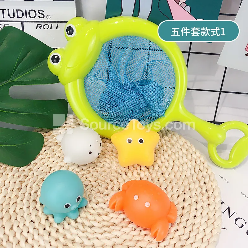 Frog Net Scoop + Light-Up Vinyl Figures (4 pcs)