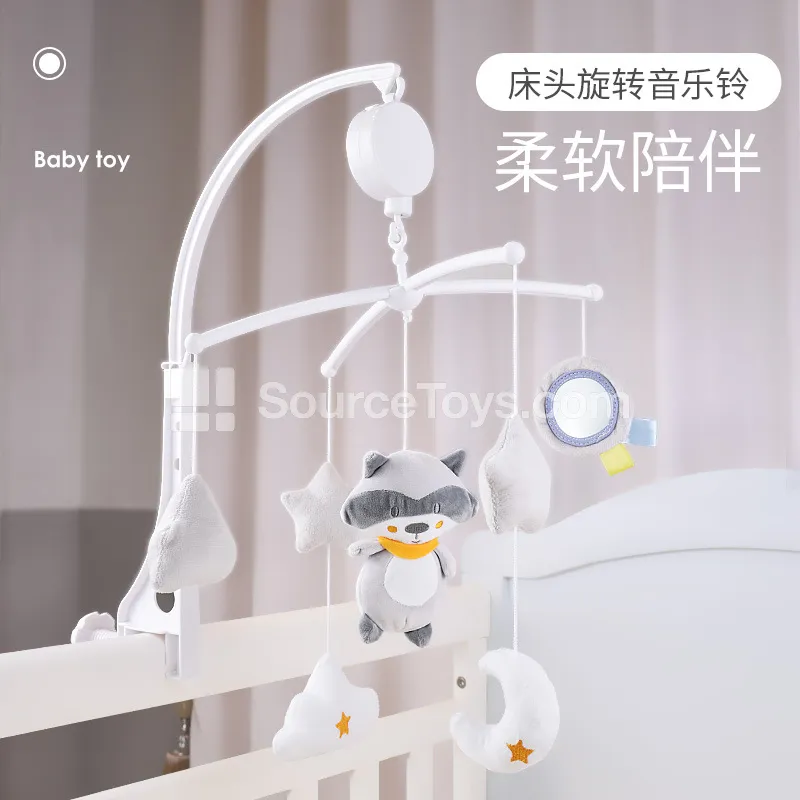 Raccoon Fabric Baby Crib Mobile