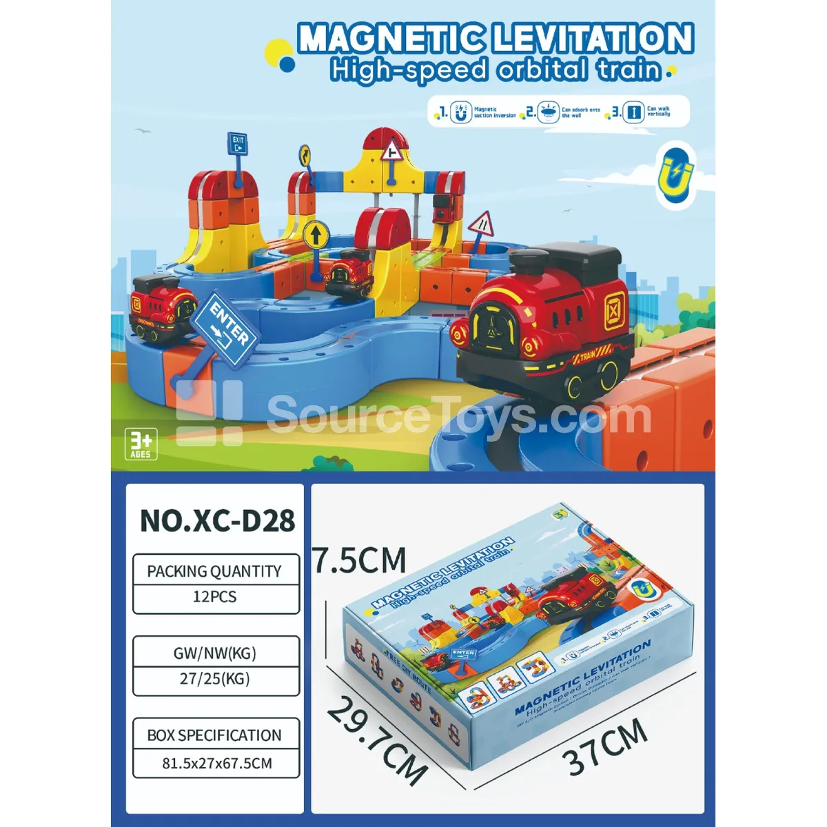 Electric Magnetic Track Car 170PCS
