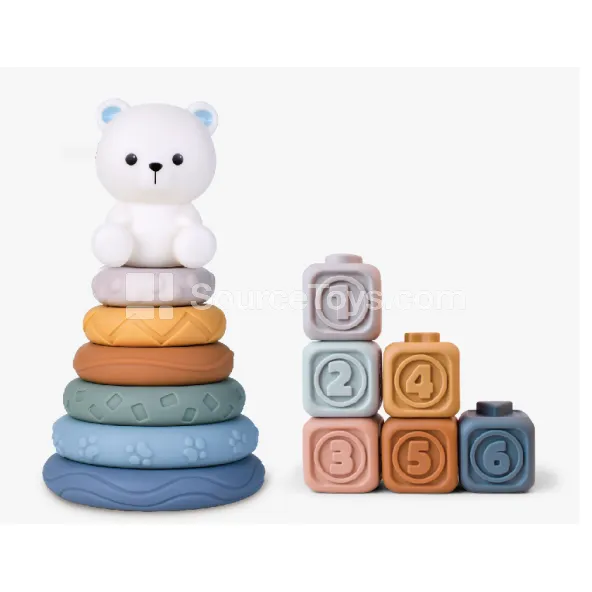 Polar Bear Stacking Toy + 6 Square Blocks (Russian Version) Polar Bear Stacking Toy + 6 Square Blocks (Russian Version)