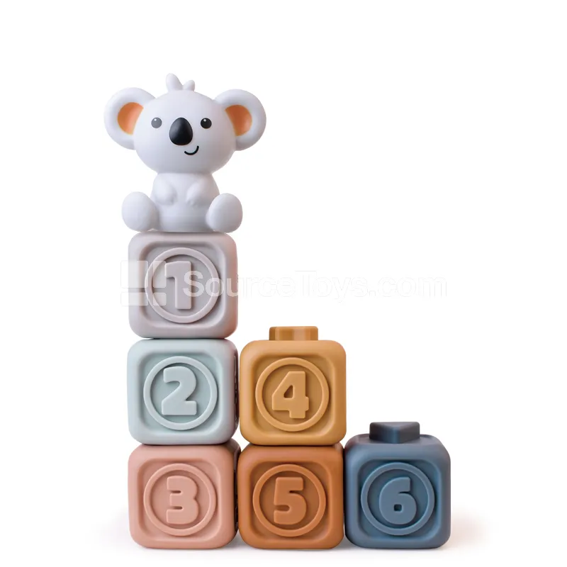 Montessori 1-6 Soft Vinyl Blocks + Koala (Russian Version)