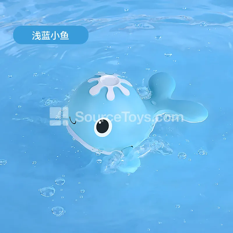 Wind-up Whale (Light Blue, Yellow, Orange, Dark Blue)